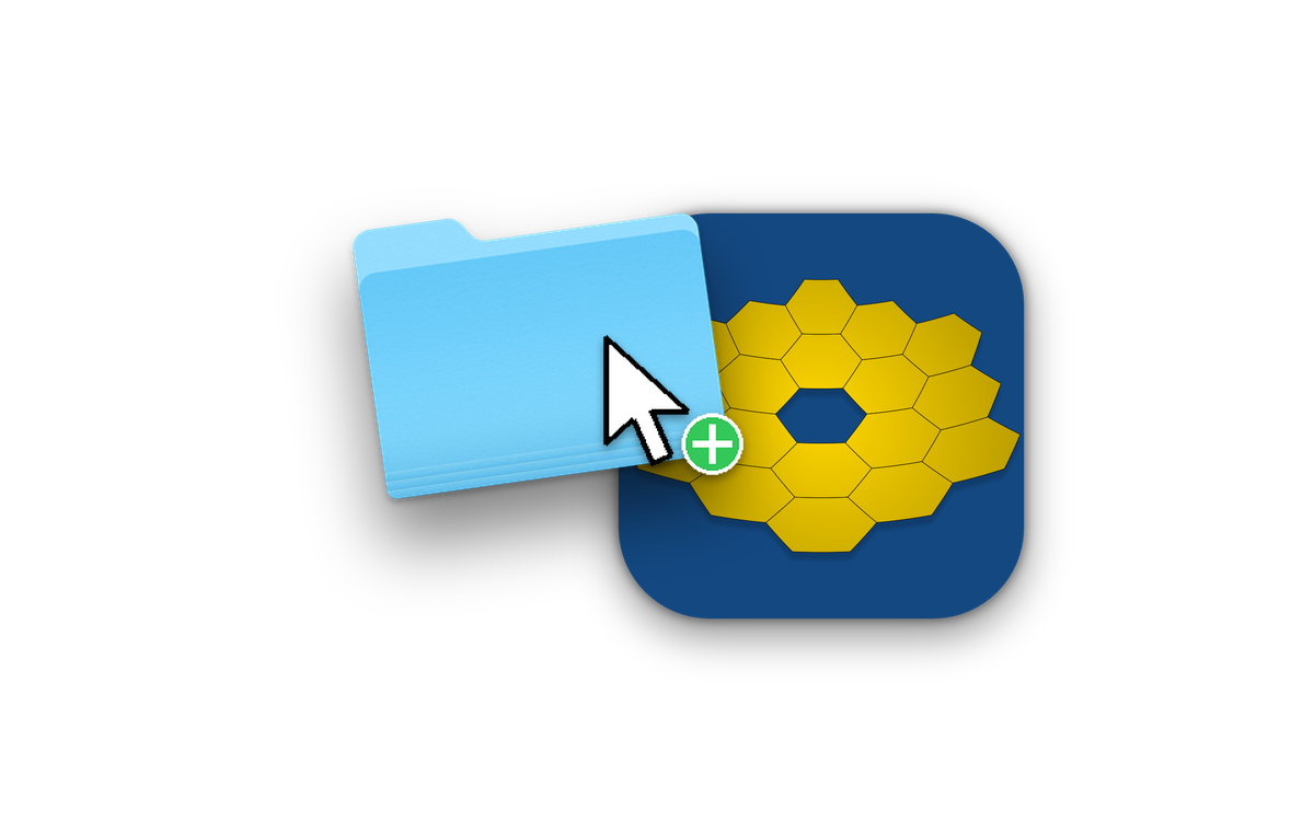 Dropping an imaging folder on the Observatory icon