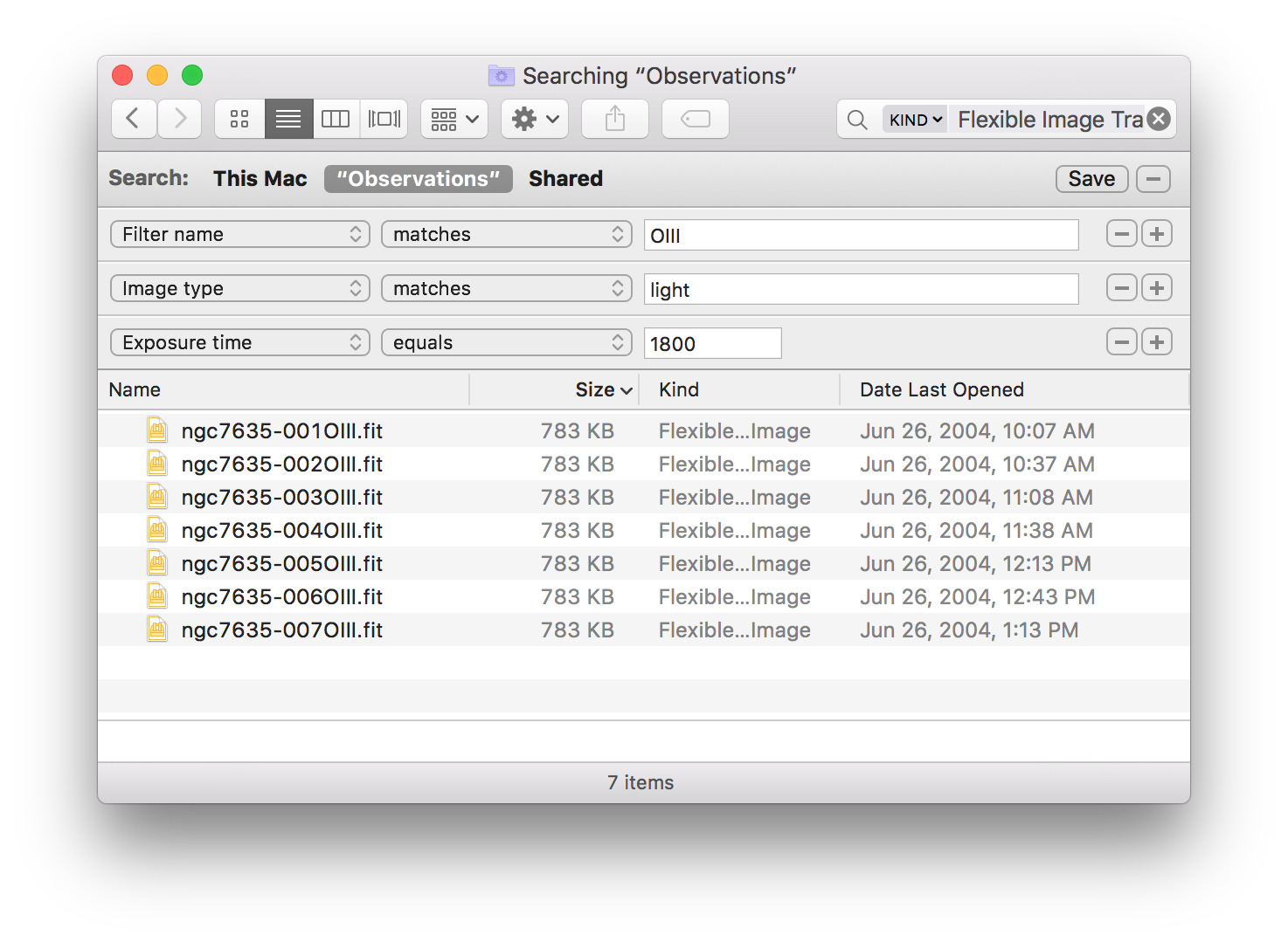 Finder: Search (Observatory 1.0.3)